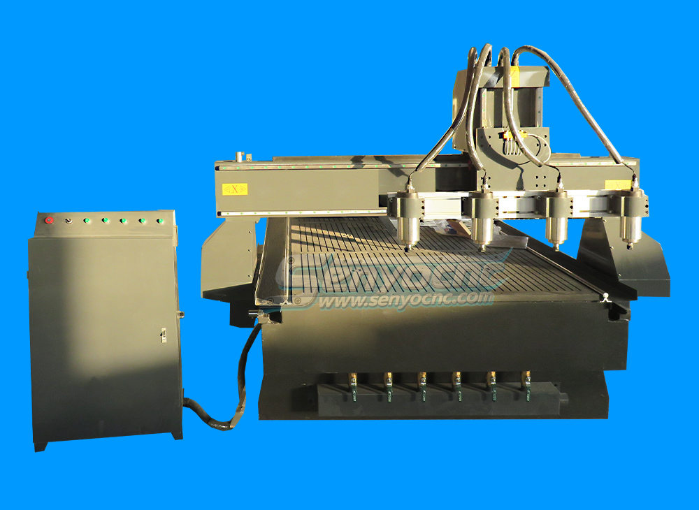 Boost Productivity With 4-Head CNC Wood Router Machine With 4 Rotary Axes