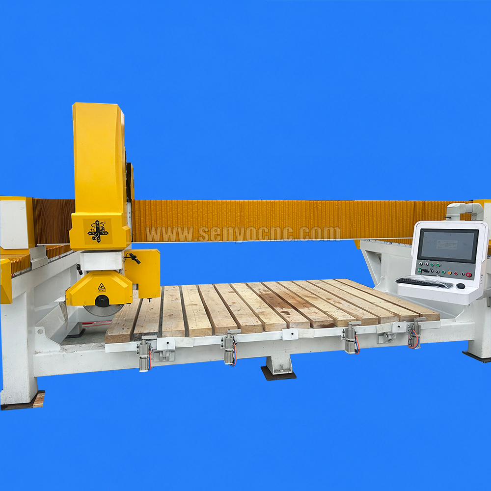 4+1 Axis CNC Bridge Saw for Kitchen Countertop Cutting, Sink Cutouts, Grooving & Edge Processing