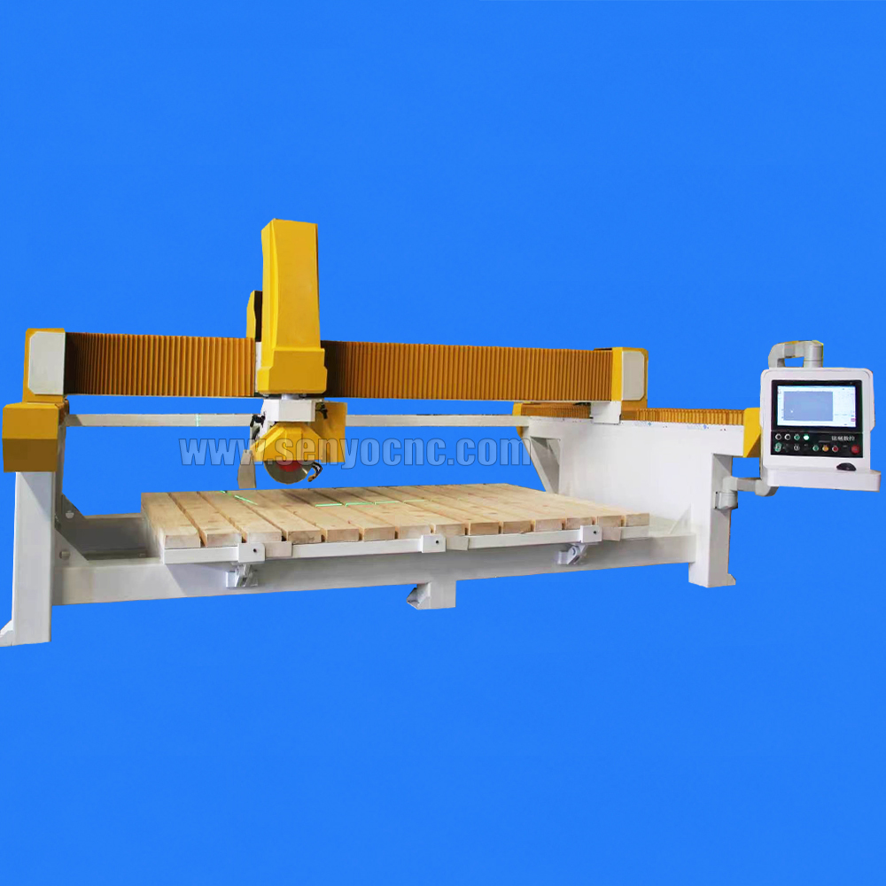 4+1 Axis CNC Bridge Saw for Kitchen Countertop Cutting, Sink Cutouts, Grooving & Edge Processing