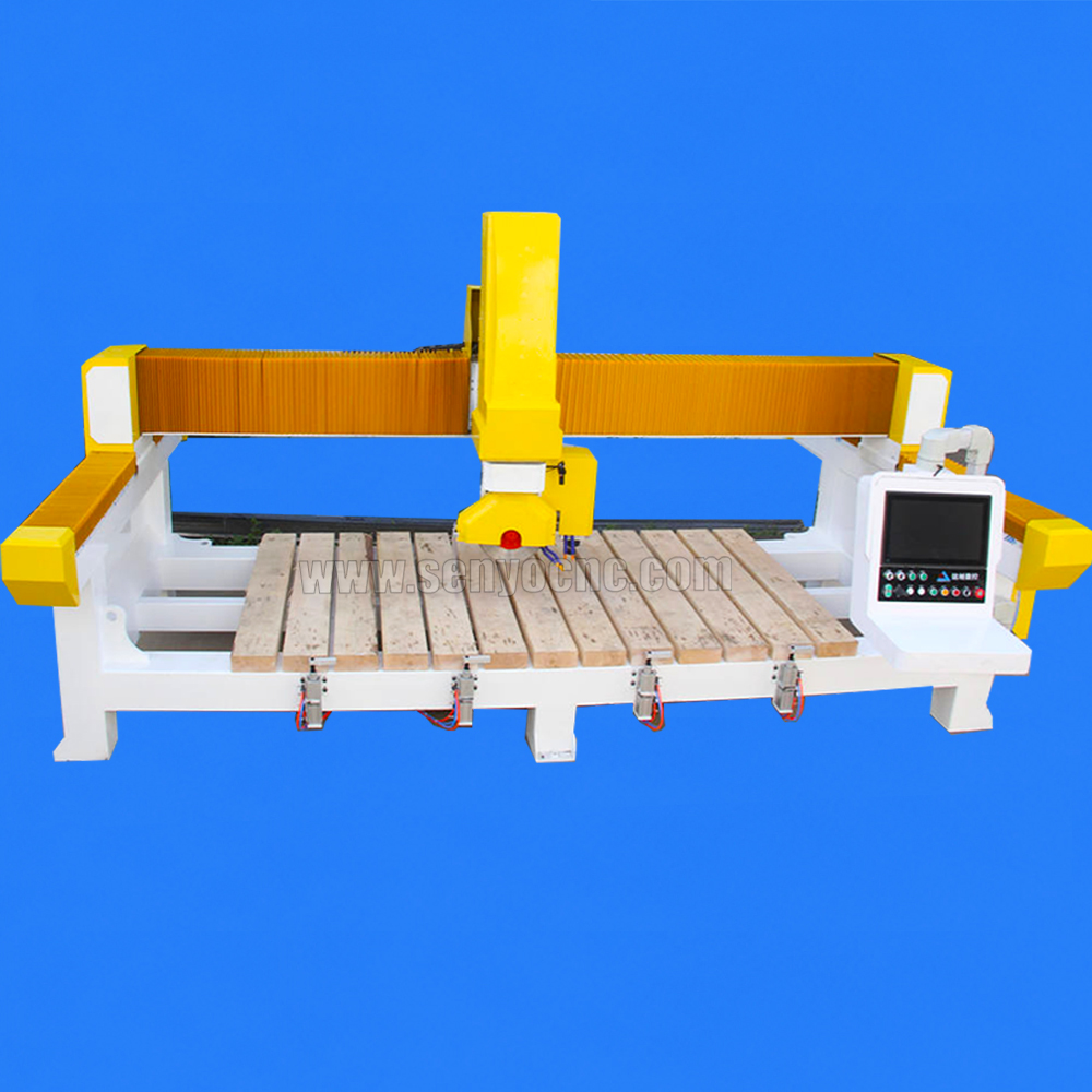 4+1 Axis CNC Bridge Saw for Kitchen Countertop Cutting, Sink Cutouts, Grooving & Edge Processing