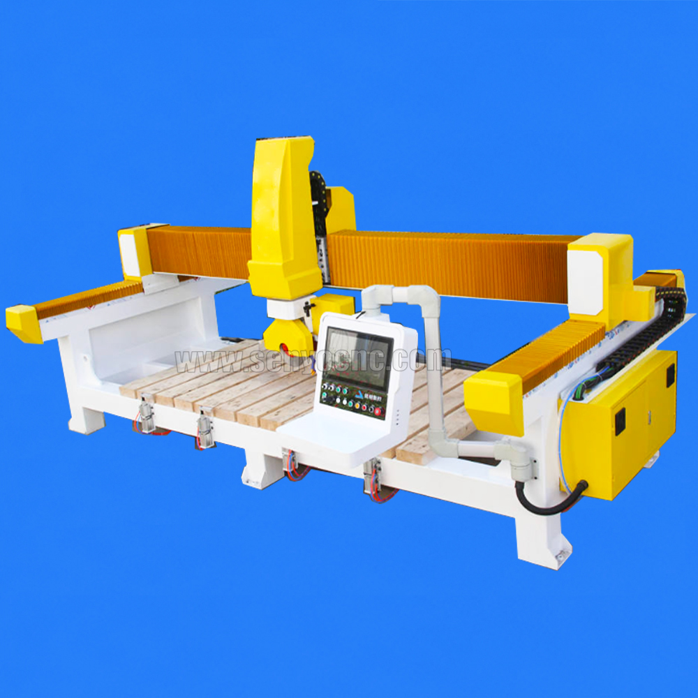 4+1 Axis CNC Bridge Saw for Kitchen Countertop Cutting, Sink Cutouts, Grooving & Edge Processing