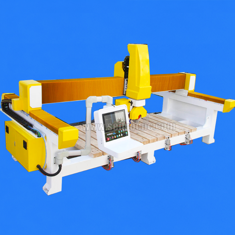 4+1 Axis CNC Bridge Saw for Kitchen Countertop Cutting, Sink Cutouts, Grooving & Edge Processing